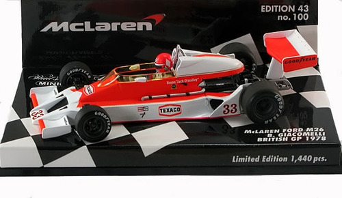 Mclaren M26 1978 F1 #33 Bruno Giacomelli Minichamps Esc 1/43