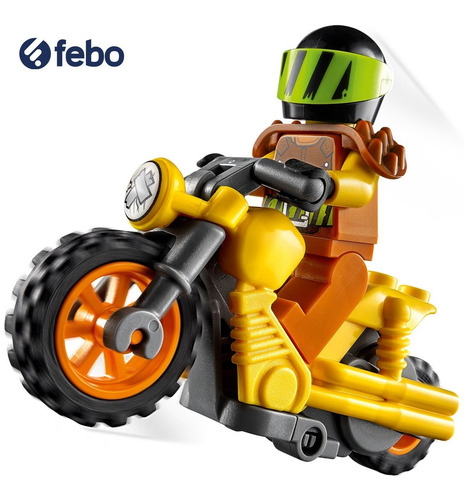 Juego Lego City Moto Acrobática Demolición 12pcs Febo