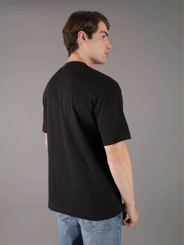 Polera Embroidered Box Negro Calvin Klein