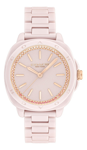 Coach Reloj Para Mujer 14504402 Kitt 34mm Rosa Bisel Rosa Claro Fondo Rosa Claro