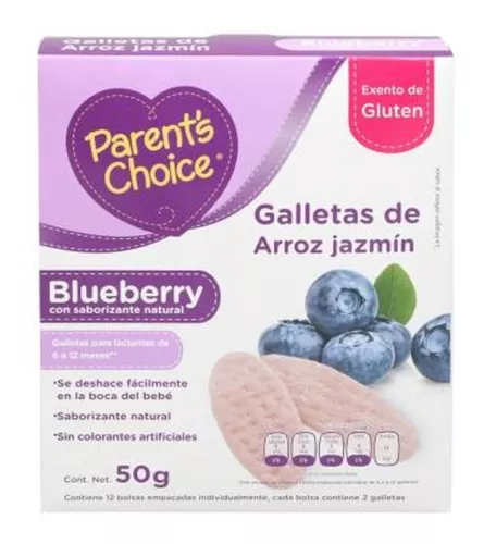 Galletas de arroz Jazmín Baby Parent's Choice para bebes, Sin Gluten,  Alimentación Complementaria (Banana) : .com.mx: Bebé