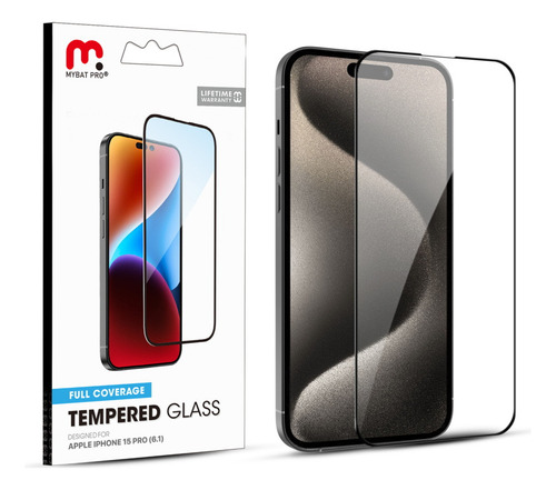 Vidrio Templado Completo Para Iphone 15 Pro (6.1)