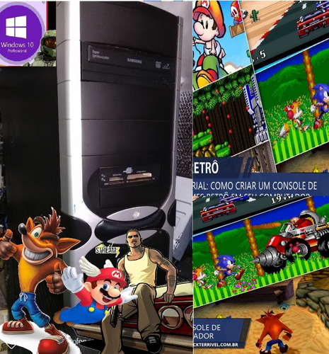 Cpu Dual Core Intel +57 Jogos Retro Instalado +frete Free