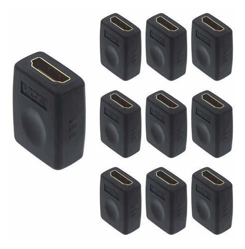 Vce 10 Pack Adaptador Hembra A Hembra Hdmi Acoplador Hembra