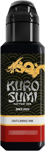 Tinta Para Tatuajes Kuro Sumi Negro Intenso 6 Oz Tattoo Ink