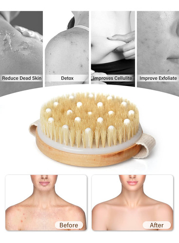 Cepillo Seco Exfoliante Corporal Popchose, Cepillo Corporal