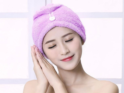 Gorro Turbante De Microfibra Ducha Toalla Para El Cabello