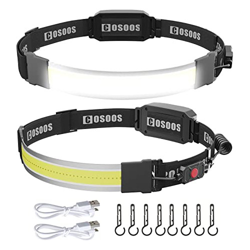 Cosoos Linterna Frontal Recargable Led 500lm