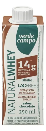 Bebida Láctea UHT Chocolate Zero Lactose Verde Campo Natural Whey