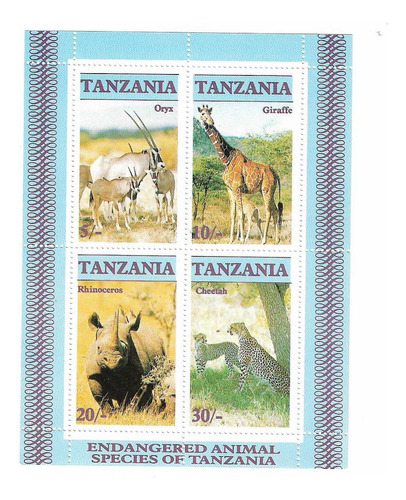 Fauna En Peligro. Serie Nº 285/88 + H.b. Nº 47 - Tanzania -