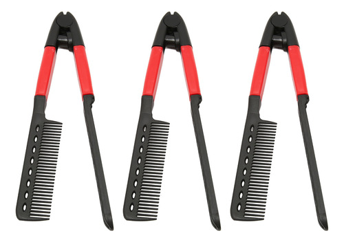 Peine Alisador De Cabello, 3 Unidades, En Forma De V, Alto