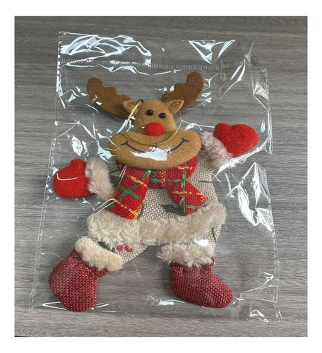 4 Cascabeles Muñecos Navideños Adorno Fieltro Navidad Santa