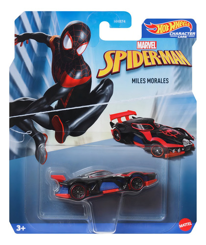 Miles Morales Spider-man Marvel Hot Wheels Auto De Personaje Color Multicolor