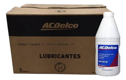 Aceite Sintetico Acdelco 5w40 Caja 12 X 1 Litro 