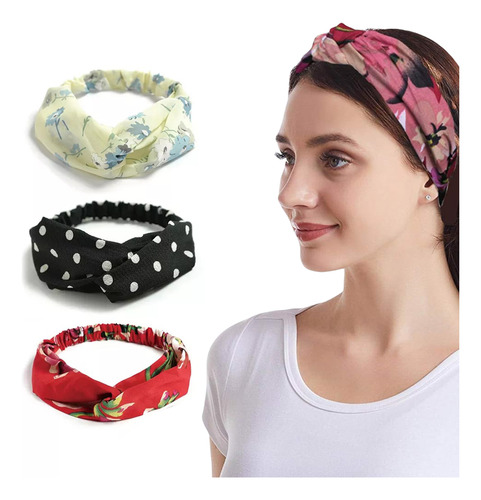 Set Scrunchies Satén Ligas Cabello Accesorios Diadema Mujer