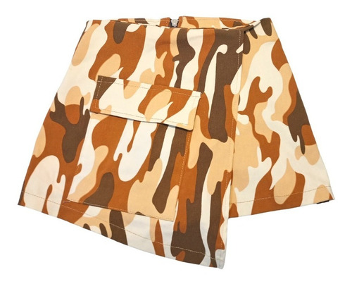 Pollera Falda Short Estampada Camuflaje Fresca So Cippo Teen