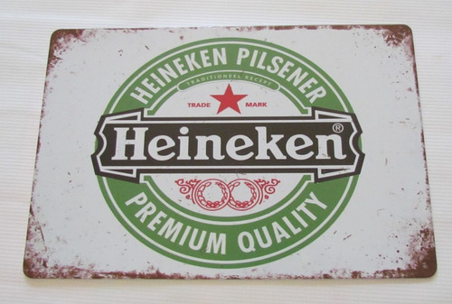  Anuncio Cartel Placa Cerveza Heineken Decoracion Bar Rock