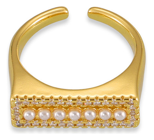 Anillo Abierto Para Mujer, Joyería De Moda Ligera Con Cobre