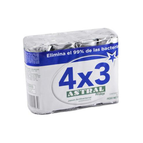 Jabón Astral Protex Plata 4x3