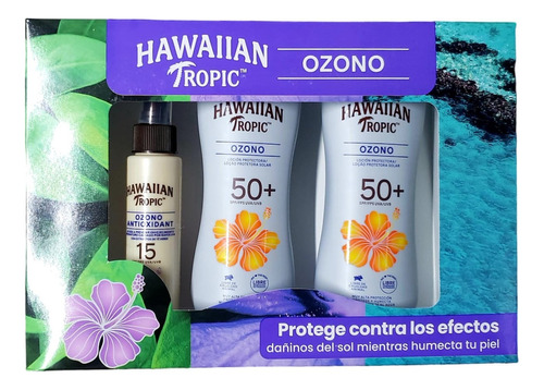 Kit Hawaiian Ozono 2 Protectores Solares + Mist Antioxidante