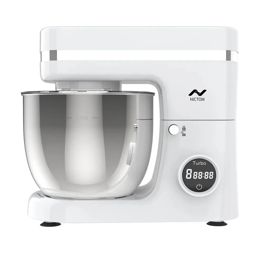 Nictom Stand Mixer, 5L Bowl, 8 Speeds, White