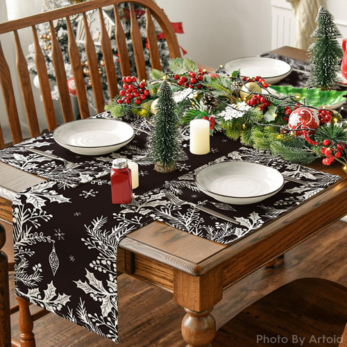 Artoid Mode Juego 4 Manteles Individuales Navidad 30x45 Cm M