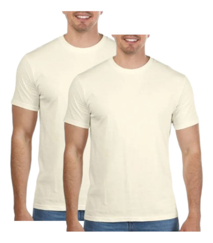 Playera Hombre 2pz Cuello Redondo Manga Corta 100% Algodon