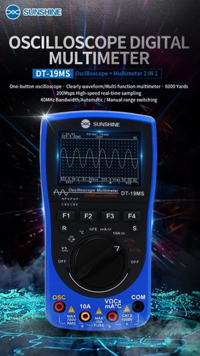 Multímetro De Osciloscopio 2 En 1 Sunshine 40mhz