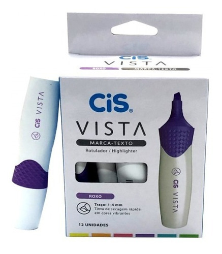 Rotulador de texto Cis Vista Purple Cx C/12 Un
