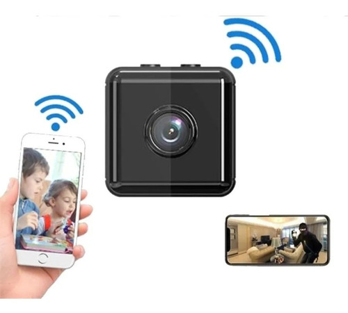 Cámara Espía Mini Wifi Full Hd 1080p Microfono Seguridad