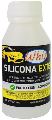Silicona Exterior Whiz Extra Brillo Cubiertas X 100 Cc