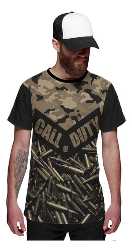 Camiseta Call Of Duty Munição Estilo Camuflagem