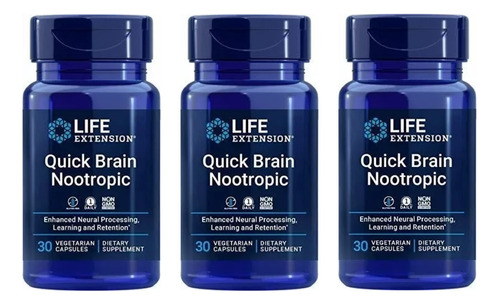 3 Quick Brain Nootropic X30 Cap - Unidad a $450300