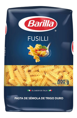 Pasta Barilla Fusilli 500g 100% Trigo 