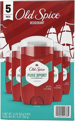 Old Spice Pure Sport Desodorante 68g Paquete5 Importado