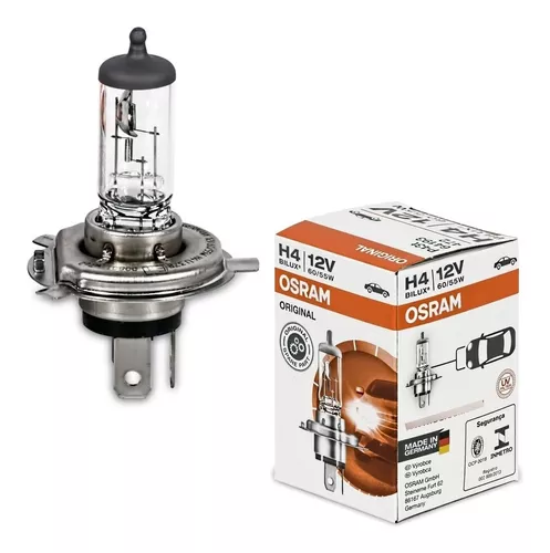 Lámpara H4 Osram Original 12v 60/55w Uv Auto Bilux Aleman P4