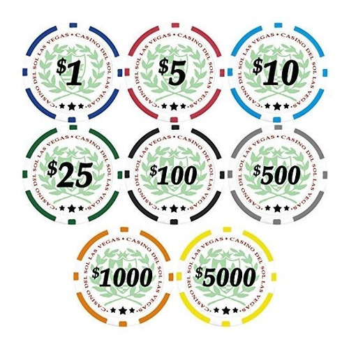 Fichas De Póker Da Vinci 50 Casino Del Sol 11.5g