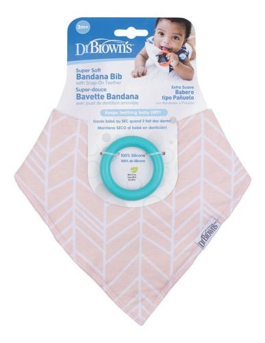 Bandana Dr Brown's Con Mordillo Rosa Para Bebé