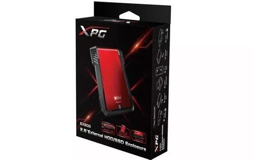 Imagen 8 de 10 de Carcasa Externa Adata Xpg Hdd Sdd 2.5 Ex500 Usb 3.1 Rojo