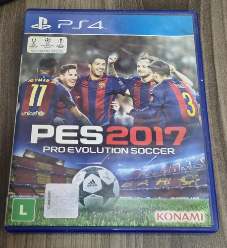 Jogo Ps4 Pes 2017 Midia Fisica (Usado)