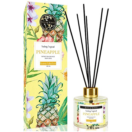 Pineapple Reed Diffuser Set Free 6 Fiber Reed Sticks To...