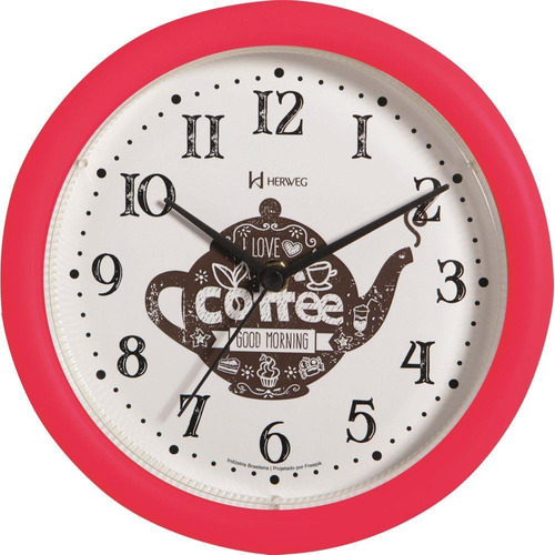 Relógio De Parede Herweg Coffee Vermelho Pantone 660061-269