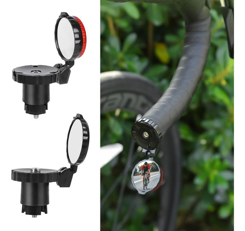 Espejos Retrovisores Para Bicicleta Con Mango Negro Y Enchuf