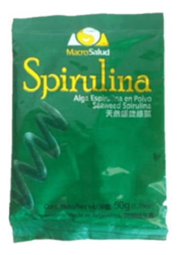 Spirulina En Polvo X 50gr Macrosalud De Argendiet - Dw