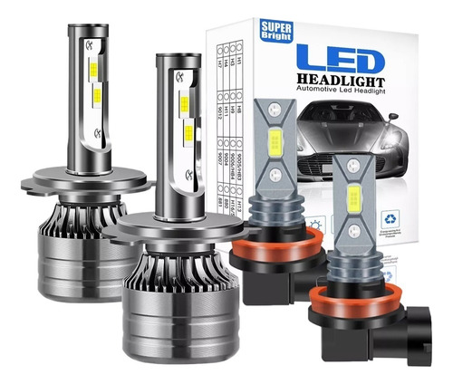 Faros Led Para Coche, Foco Superbrillante H4 H11 28000lm