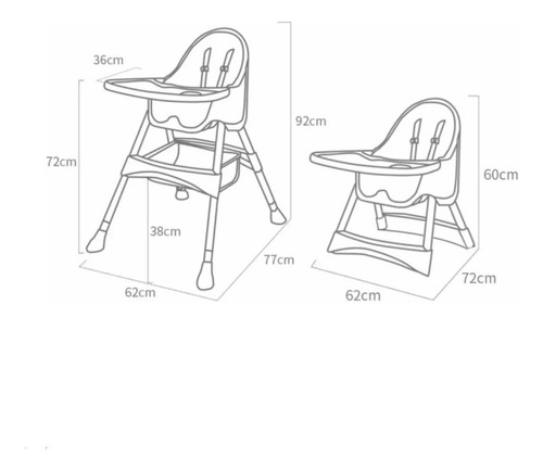 Silla De Comer 2 En 1 Silla Comer Portatil Silla Para Bebe