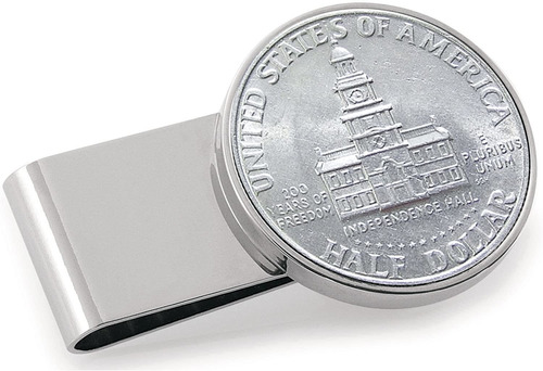 Jfk Bicentennial Half Dollar Stainless Steel Coin Money Clip
