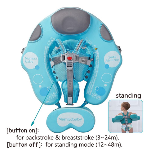 Flotador Mambobaby Para Bebé Natación Sin Inflar Con Toldo Y