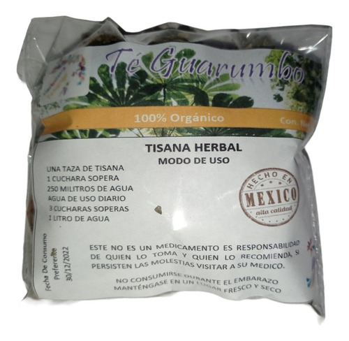 Té Changarro Guarumbo Orgánico 25 Gr 100% Natural P. Tenango