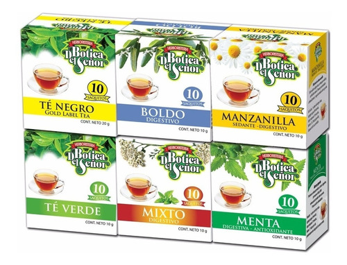 Té X 10 Saquitos C/u Oficina Clásicos Pack X 6 Cajas 